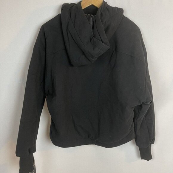 Blanc Noir Pullover Thin Down Hoody Women’s Size S Black NWT - Picture 5 of 12